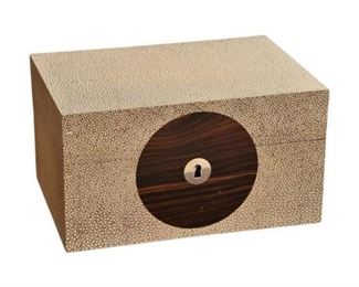 53. Faux Shagreen and Rosewood Jewelry Box