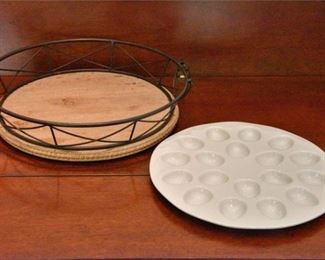 100. Serving Tray and Egg Dish