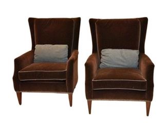114. Pair Of Upholstered Armchairs