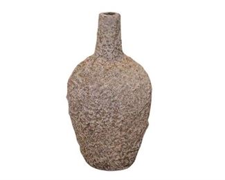 124. Terra Cotta Bottle Form vase