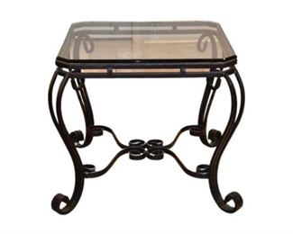 127. Wrought Iron Occasional Table