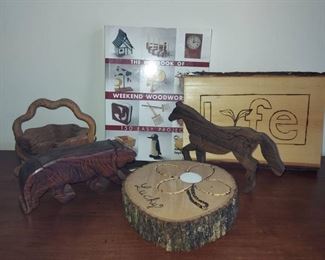 Collection of Neat Wood Art Plus Weekend Woodworking Book
