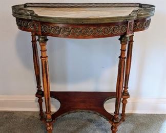 Antique Bronze Mounted Marble Table