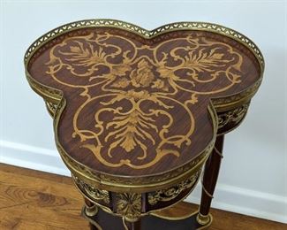 Trefoil Gilt & Bronze Mounted Accent Table