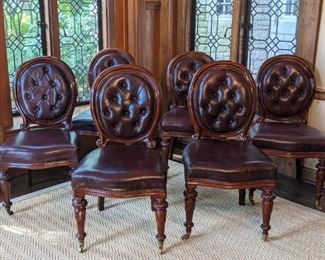 Antique Victorian Balloon Back Dining Chairs