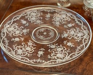 Vintage Fostoria serving platter.