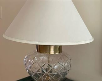 Crystal table lamp.