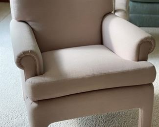 Mid-century modern Henredon upholstered chairs - 4 available. Each measures 30" W x 30" D x 31" H. Photo 1 of 2.