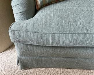 Newly re-upholstered mid-century three-cushion Henredon sofa. Measures 110" W x 32" D. Photo 2 of 2.