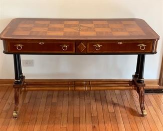 Vintage writing desk. Measures 52" W x 26" D x 31" H. Photo 1 of 3.