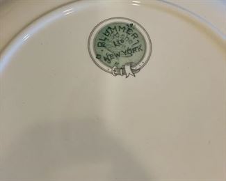 Set of 8 vintage chip free Plummer Ltd. Christmas Tree plates. Photo 2 of 2.