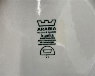 Vintage chip free Arabia Karelia three-piece service for 8 (dinner, salad and soup). Photo 4 of 4.