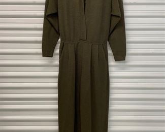 Vintage St. John military green jumpsuit. Size S.