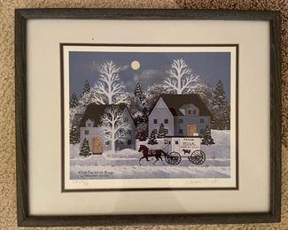 "While The World Sleeps" signed and numbered lithograph by Wooster Scott. Photo 1 of 3.