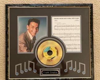 Framed Frank Sintra Shadow Box with Platinum 45 of New York, New York. Photo 1 of 3.