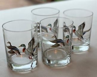 Set of four duck double old fashions.