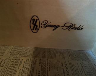 1980s Craftsman style oak 6-drawer bureau from the Young-Hinkle Windjammer collection. Measures 56" W x 16" D x 30" H. Photo 3 of 3.