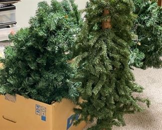 Faux Christmas greenery.