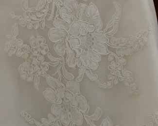 Christos Strapless Silk Organza Wedding Gown with A-Line chapel Length Train. Size 18. Never WORN!!! Photo 2 of 2.