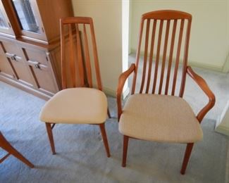 Niels Koefoed’s Eva Dining chair set of 6.  Made in Denmark