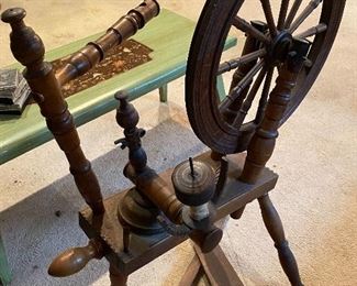 Antique Flax Wheel