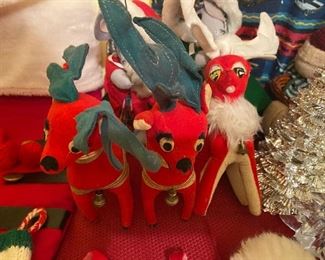 Vintage Felt Christmas Reindeer