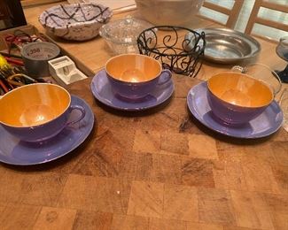 Lusterware Cups and Saucers 