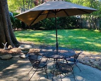 Wrought Iron Patio Table & Chairs 