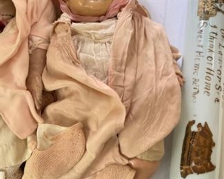 86 year old life size baby doll…hole on top of head