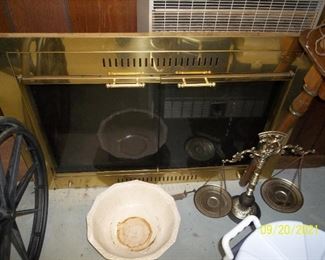 metal fireplace screen