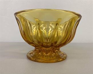 Vintage amber glass bowl