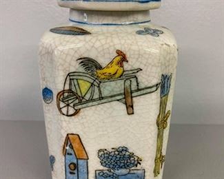 Decorative jar rooster
