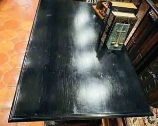 Ebony carved library table  $ 595 now $475   • 31high 58wide 35deep
