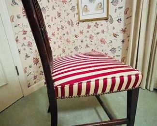 Stripe mahogany chairs  $ 150 now $80