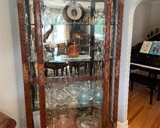 Henredon curio cabinet, 50"W x 17"D x 7'H,  $2700