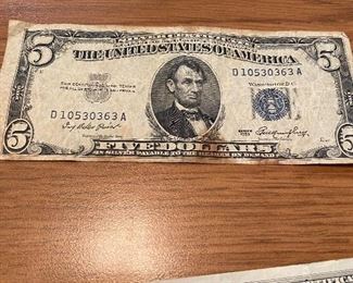 1953 $5 dollar bill