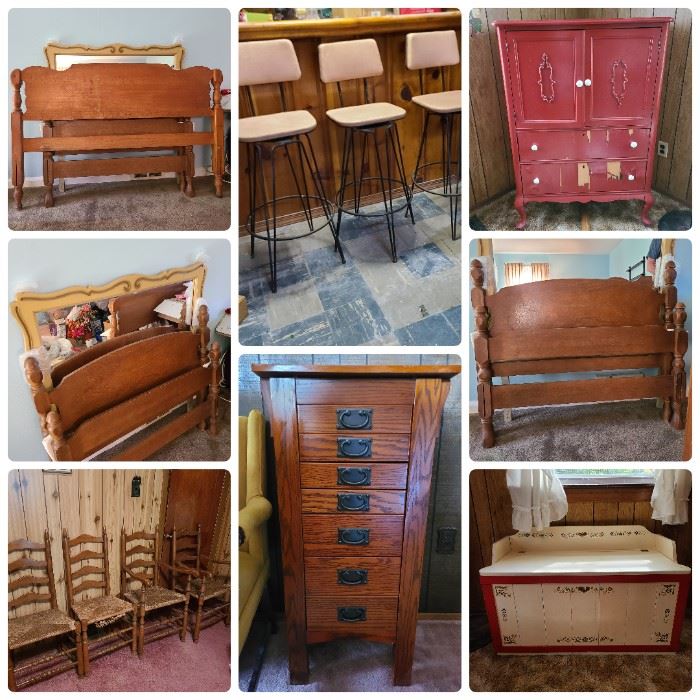 Photos are a sampling of furniture for sale. There are too many items to photograph. List of items is included in the sale description.