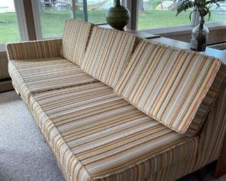 Gorgeous, Vintage MCM Couch-  72" long.  Seat Height:  17" from the floor to top of cushion-  arm height:  23.5"