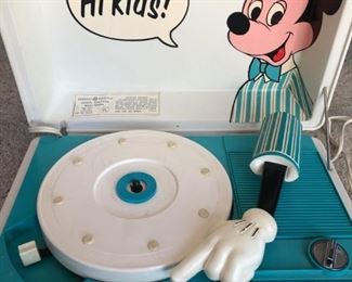 1960's Mickey Mouse Record Player