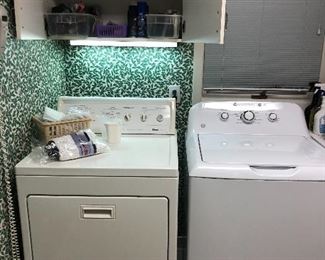 Gas Dryer is a Kenmore and Newer GE Top load washer!  Many Shoe shining items!