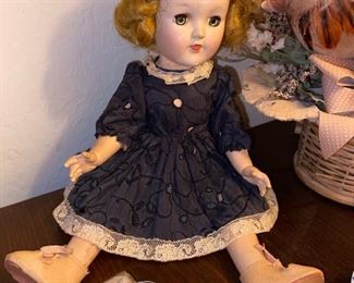 Some people think dolls are creepy. Well not this one, she is super cute and in pretty good shape for her age.