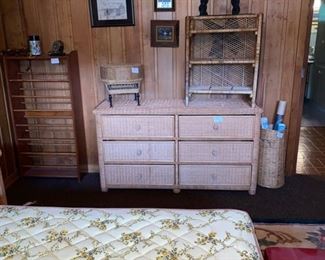 This six drawer dresser is just part of the wicker set we have.