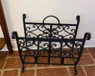 This has to be the coolest vintage magazine rack I have ever seen. 