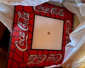 Not one, but two vintage Coca Cola swag lamps- and just wait for the rest of the Coke collection!