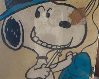 Snoopy fishing pole, new in package