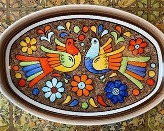Happy birds on a plate