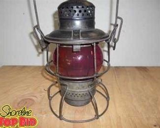 CO Railroad lantern. This is a rare lantern in that it does have an authentic Adlake Kerosene