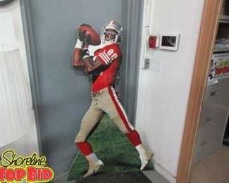 Jerry Rice San Francisco 49ers Autographed Standup Cardboard Lifesize Poster, Very Rare