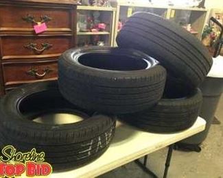 Set of 2015 used tires see pics for size and details