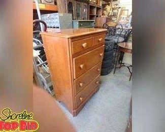 5Drawer Maple Dresser, Vintage